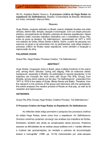 SILVA, Angélica Beatriz Souza e. O processo criativo de Hugo