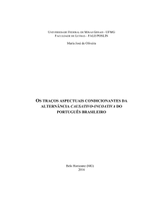 os traços aspectuais condicionantes da alternância