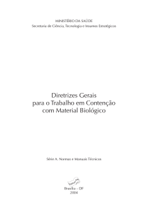 Diretrizes Gerais para o Trabalho em Contenção com Material