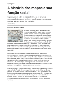 A história dos mapas e sua função social