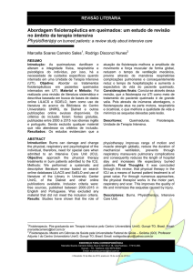 Abordagem fisioterapêutica em queimados: um estudo de
