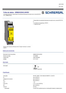 Folha de dados - SRB201ZHX3-24VDC - 101182968