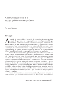 A comunicação social e o espaço público - Revista Alceu - PUC-Rio