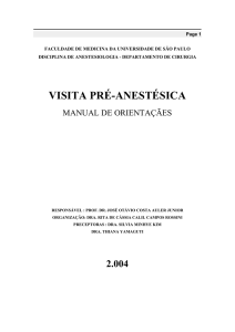 visita pré-anestésica