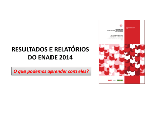 resultados e relatórios do enade 2014