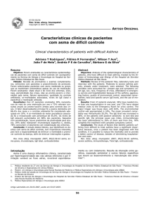 Características clínicas de pacientes com asma de difícil