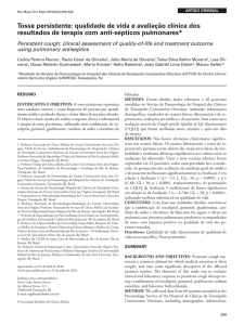 Tosse persistente: qualidade de vida e avaliação clínica dos