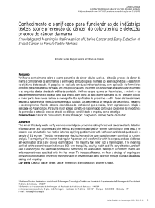 Conhecimento e significado para funcionárias de indústrias