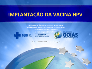 IMPLANTAÇÃO DA VACINA HPV