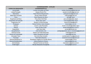 CURSO DE GRADUAÇÃO COORDENADOR (A) E-MAIL - CII