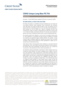 CSHG Unique Long Bias FIC FIA - Credit Suisse Hedging