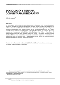 sociología y terapia comunitaria integrativa