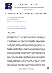 A frontalidade no Cinema de Eugène Green