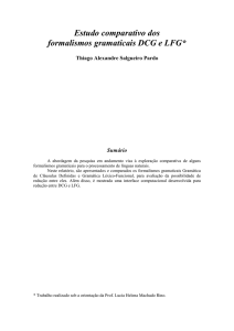 Estudo comparativo dos formalismos gramaticais DCG e LFG