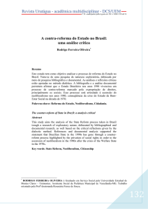 A contra-reforma do Estado no Brasil: uma análise crítica