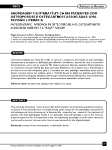 ABORDAgEM fISIOTERAPÊUTICA EM PACIENTES COM