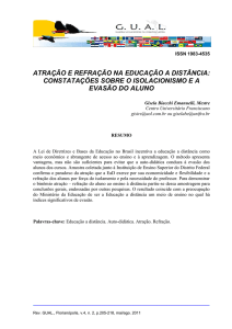 atração e refração na educação a distância: constatações sobre o