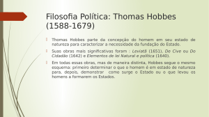 Filosofia Política: Thomas Hobbes (1588