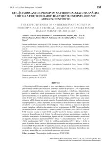131 EFICÁCIA DOS ANTIDEPRESSIVOS NA FIBROMIALGIA: UMA