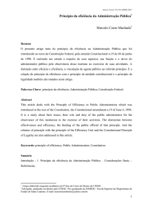 Princípio da eficiência da Administração Pública Marcelo Couto