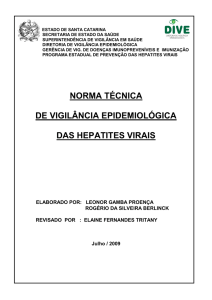 Norma Tecnica da Vigilancia Epidemiológica das Hepatites Virais