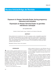 Exposição ao Herpes Varicela-Zoster na gravidez:relevância