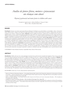 Análise de fatores físicos, motores e psicossociais em crianças com