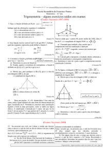 Trigonometria – alguns exercícios saídos em exames