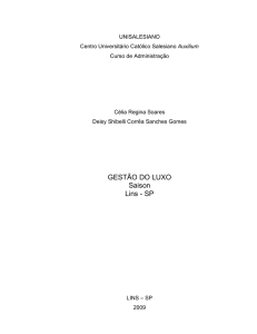 GESTÃO DO LUXO Saison Lins - SP