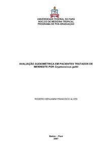 Avaliação Audiomética em Pacientes Tratados de - PPGDT