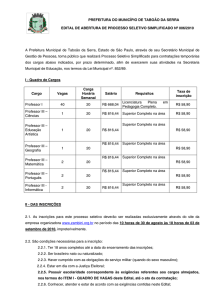 PREFEITURA DO MUNICÍPIO DE TABOÃO DA SERRA EDITAL DE