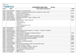 ATIVIDADES PARA CASA 6º ano