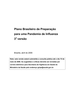 Plano Brasileiro de Preparação para uma Pandemia de Influenza