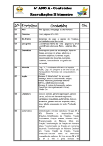 Nº Disciplina Conteúdos