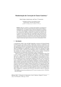 Monitorização da Correcção de Classes Genéricas