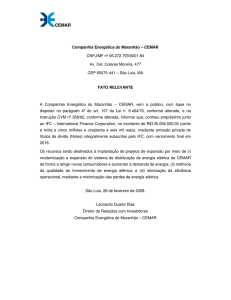 Companhia Energética do Maranhão – CEMAR CNPJ/MF nº 06.272