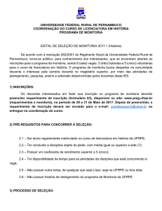 universidade federal rural de pernambuco coordenação do