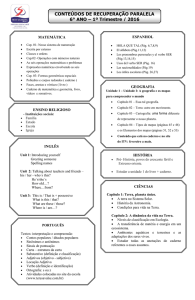 CONTEÚDOS DE RECUPERAÇÃO PARALELA 6° ANO – 1º