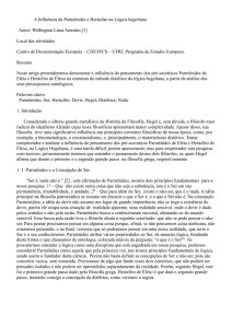 AMORIM. A Influência de Parmênides e Heráclito na Lógica hegeliana