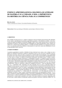 ensino e aprendizagem da grandeza quantidade de matéria e sua