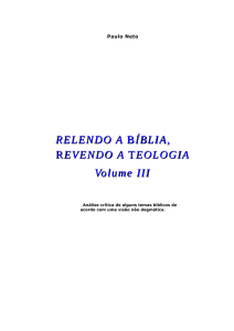 RELENDO A BÍBLIA, REVENDO A TEOLOGIA Volume III