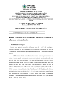 Assunto: Orientações de prevenção para controle da transmissão