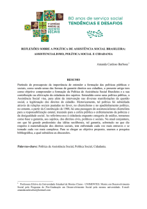 reflexões sobre a política de assistência social brasileira - cress-mg