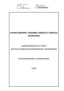 vacina sarampo, caxumba, rubéola e varicela (atenuada)