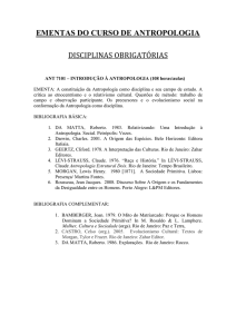 Ementas disciplinas Antropologia