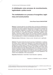 A midiatização como processo de reconhecimento, legitimidade e