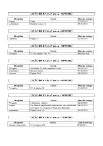 LIÇÃO DE CASA 4º ano A
