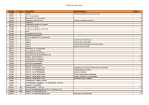 Código Turma Disciplina Detalhamento Vagas