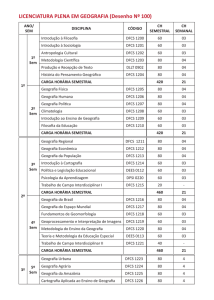 Desenho Curricular