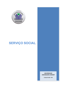 Projeto Pedagógico do Curso de Serviço Social